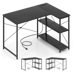 Reversible L-Shaped Desk 55” W x 16 3/4” D