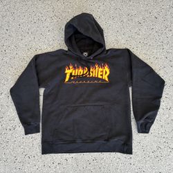 “THRASHER” San Francisco Black Skater Skateboard Hoodie. Size Small (34-36).