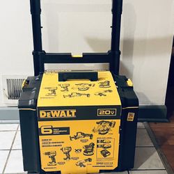 Dewalt New 20v 6-tool Combo Kit With Rolling Tool Box Never Opened 