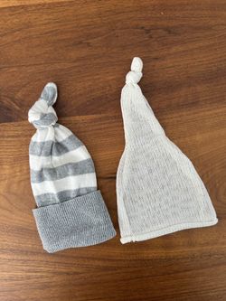 Set Of 2 Newborn Boy Sleepy Hat Top Knots