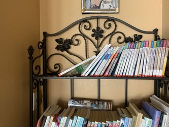 Metal shelf bookshelf