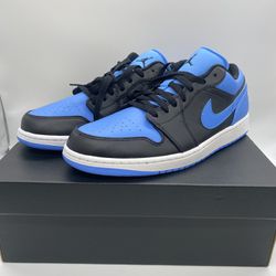 Nike Jordan 1 Low Black Blue Sneakers 553558-041 Size 11