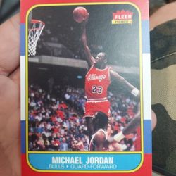 #57 Fleer Premier 1(contact info removed) MICHAEL JORDAN ROOKIE CARDS RAW 
