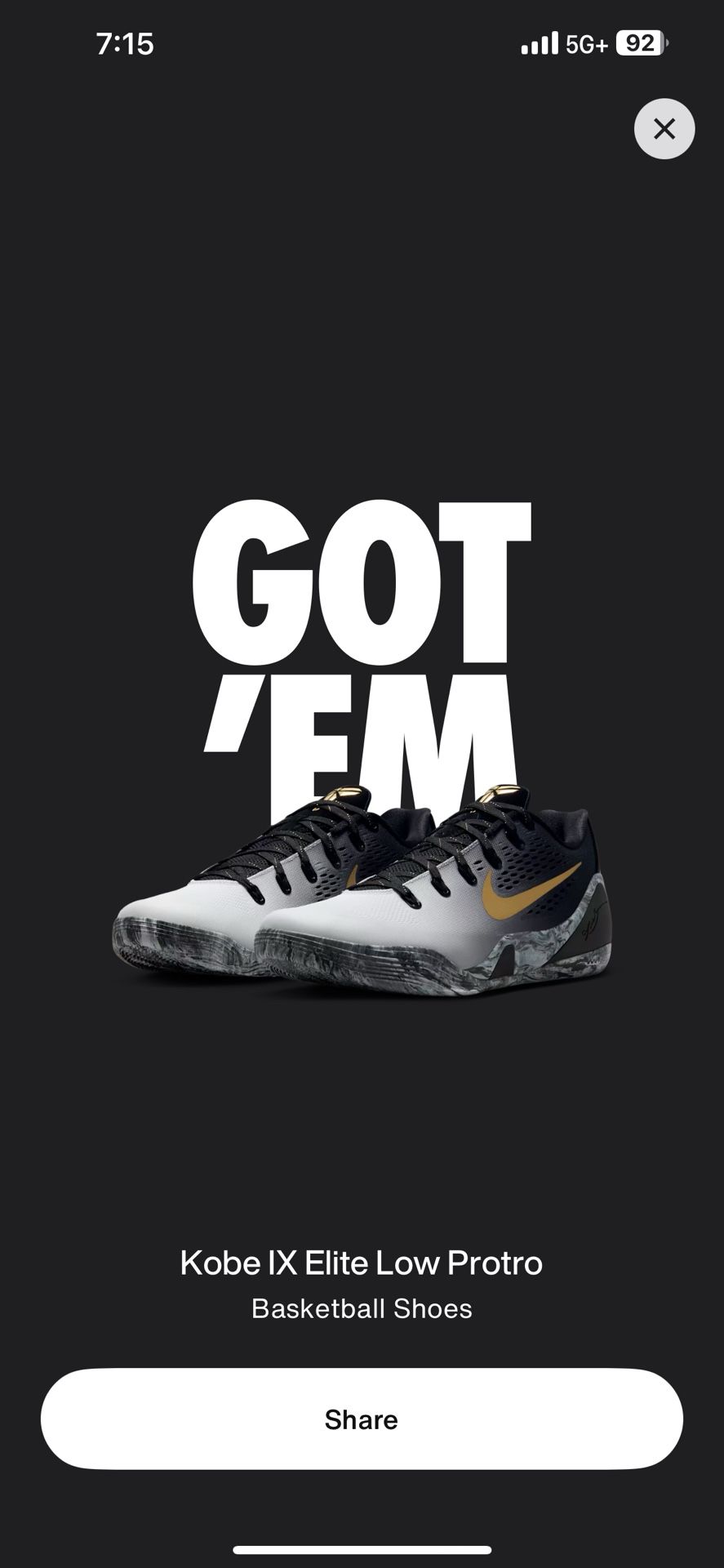 Kobe IX Elite Low Protro