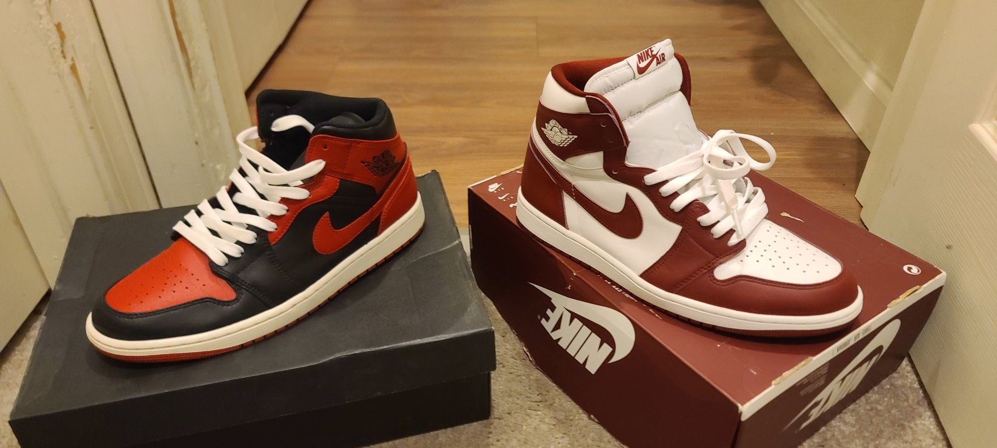 2 Pairs Of Retro 1 Air Jordan's 