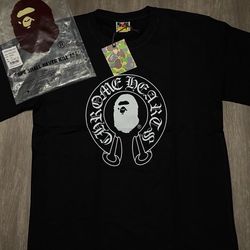 black bape and chrome hearts  shirt