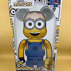 EMPTY BOX & FOAM for Bearbrick 1000% Minions Dave Chrome