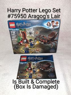 Harry Potter Lego Set #75950 Aragog's Lair (Is Complete Nothing Missing) Box Is Damaged