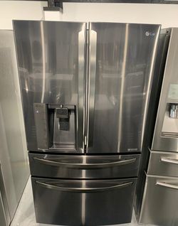 LG 4 Door Black Stainless Fridge
