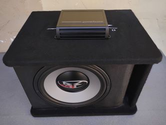 Car audio setup subwoofer with ported box and amp 180$ FIRM$$ first come first serve