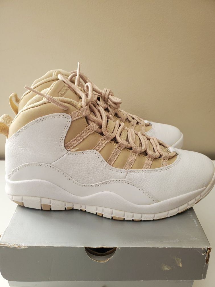 Nike Air Jordan 10 retro linen sz 9.5 deadstock brand new