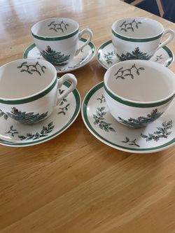 8 Piece Spode Cup And Saucer Set