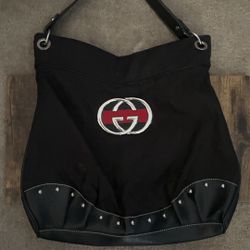 Black Gucci Vintage Hobo Bag 
