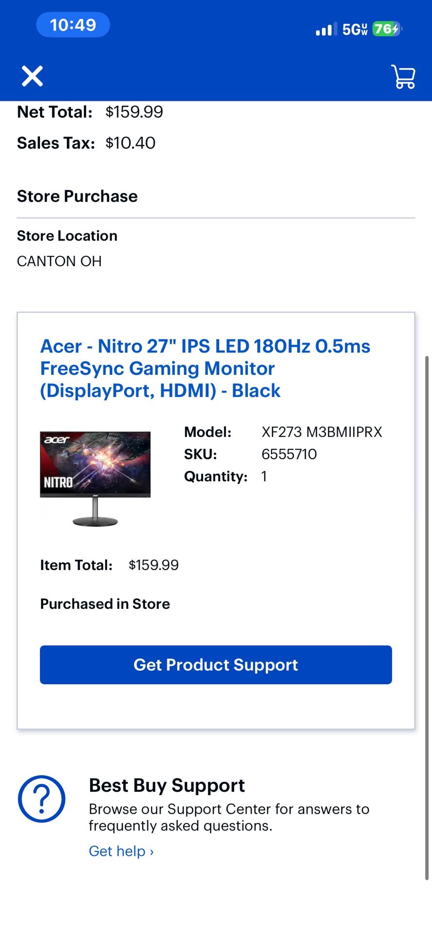 Acer Gaming Monitor 