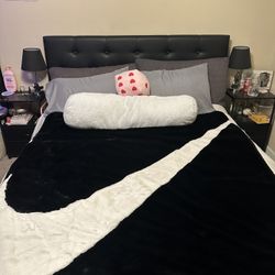 Queen Mattress  frame 2 Nightstands