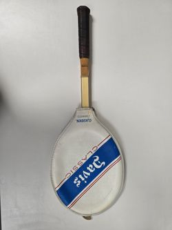 Vintage tennis racket TAD Davis II with it's original carrying cover.