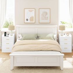 O254 $90  Nightstands Set of 2 with Charging Station