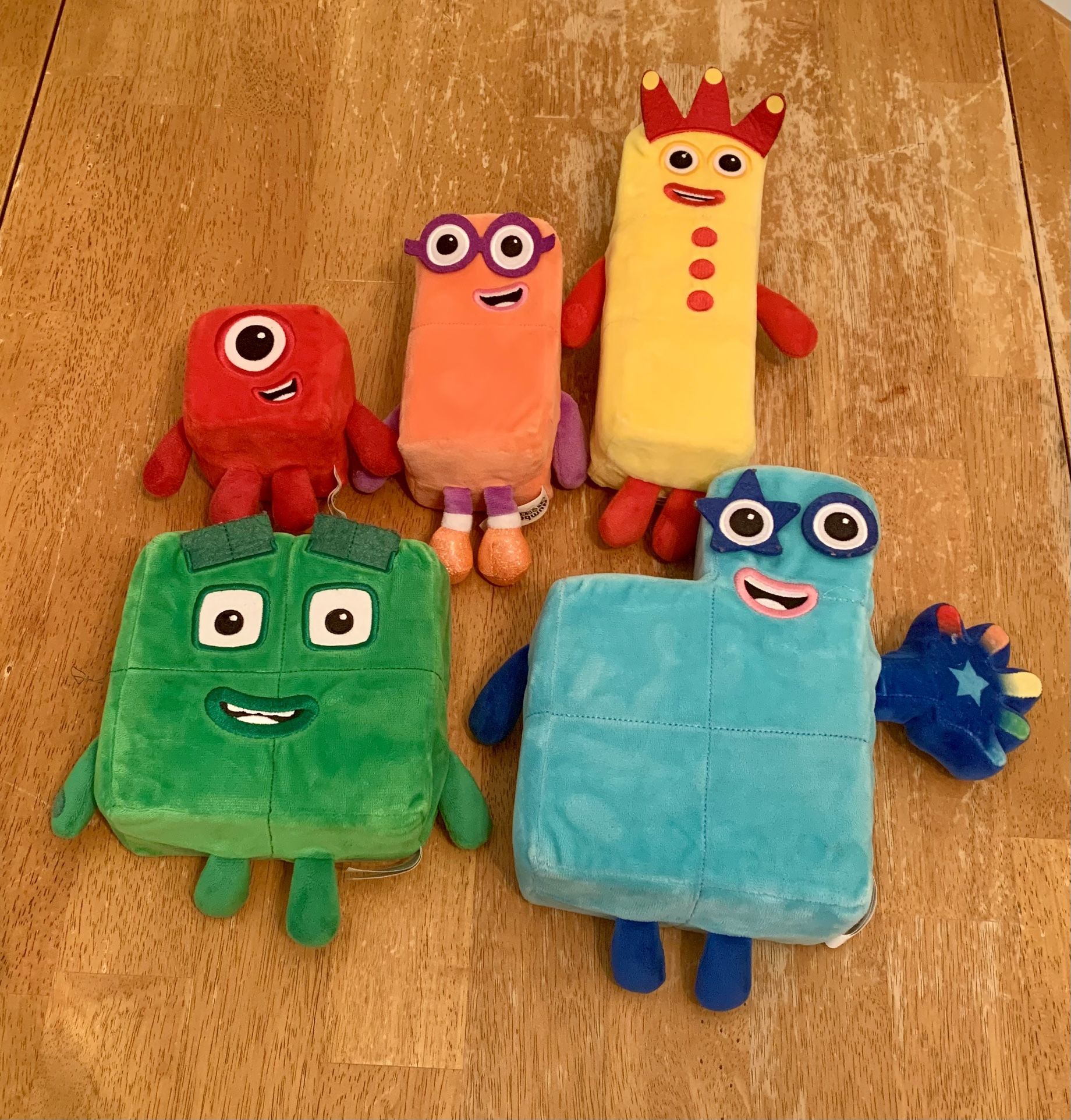 Numberblock Plushes 1-5