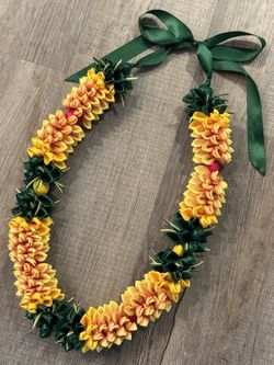 Dragonfruit Ribbon Graduation Lei