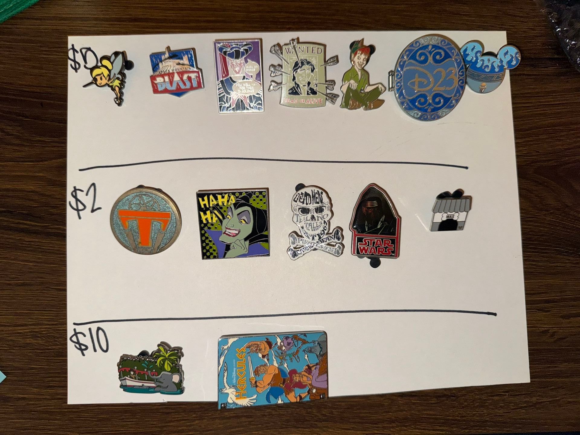 $60 For This Lot Disney Pins 