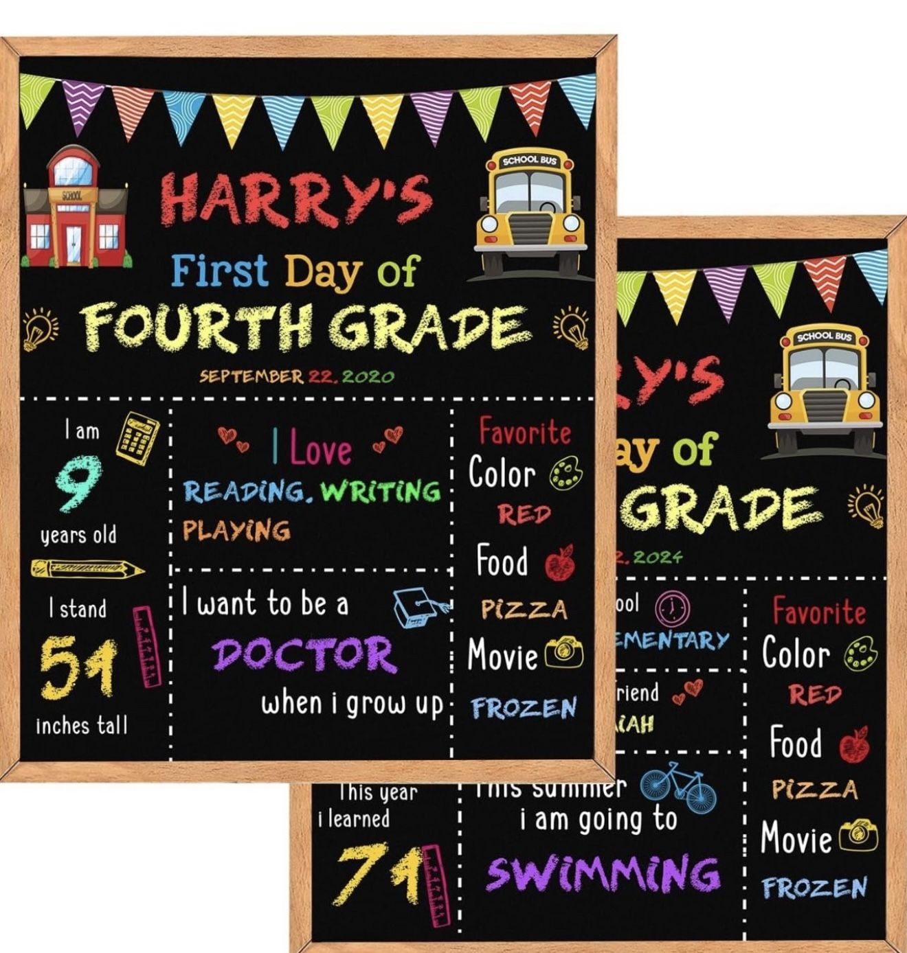 First Day Of School Chalkboard Sign