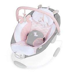 1519: Soothing Baby Bouncer Infant Seat with Vibrations, -Toy Bar & Sounds, 0-6 Months Up to 20 lbs (Pink Flora the Unicorn)