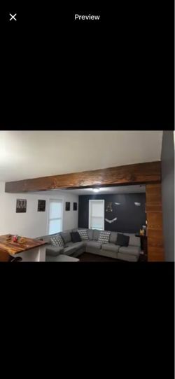 Decorative wooden faux beam