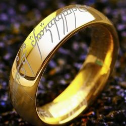 Lord Of The Rings Gold Played Ring 6mm Size 7 Or 6