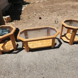 Coffee Table With 2 End Tables