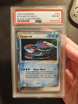Kyogre ex Holo Black Star Promo PSA 8