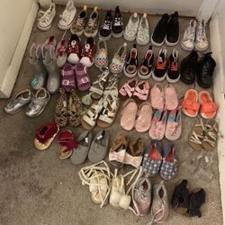 Kids Girl Shoes 2c-4c 31 Pair of shoes good condition Everything For 90.00 3.00 per shoe great deal serious inquiries only