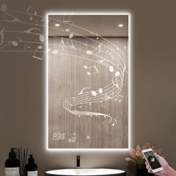 LED MIRROR WITH BLUETOOTH.