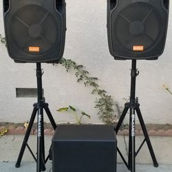 Party Loudspeakers With Powered Subwoofer 