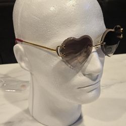 Cartier Gold Heart Wire Glasses