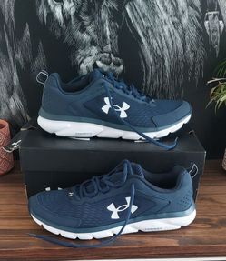 Mens Under Armour Athletic Shoes Running Shoes UA Charged Assert 9 Size 12 Blue