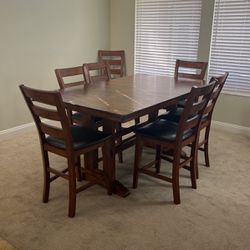 8 Chair Wooden Dinning Table- Expandable
