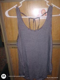 Hollister size small black and white striped women's shirt