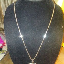 Very Old Cross.and Boxe Chain Big Chain. Sterling silver. 25 Gram Sterling silver