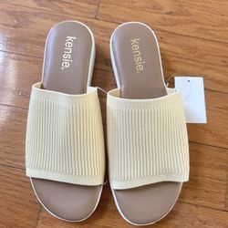NWT Kensie Knit Slide Sandals Size 7