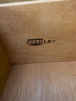 Vintage Stanley Heirloom Solid Wood Armoire + Matching Headboard