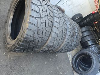4 used tires Lt33x12.50r20 Toyo RT Open Country like 75/80%tread on $300.00