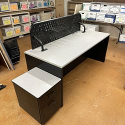 Desk and drawers And File Cabinet