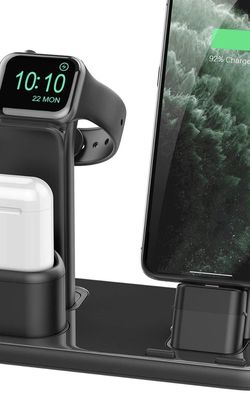 Beacoo Upgraded 3 in 1 Charging Stand for iWatch Series 5/4/3/2/1, Charging Station Dock Compatible with Airpods Pro/1/2 iPhone 11/pro/max/Xs/X Max/XR