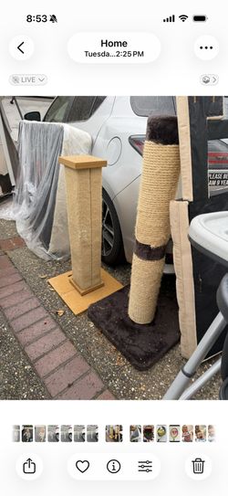 Two cat scratching posts