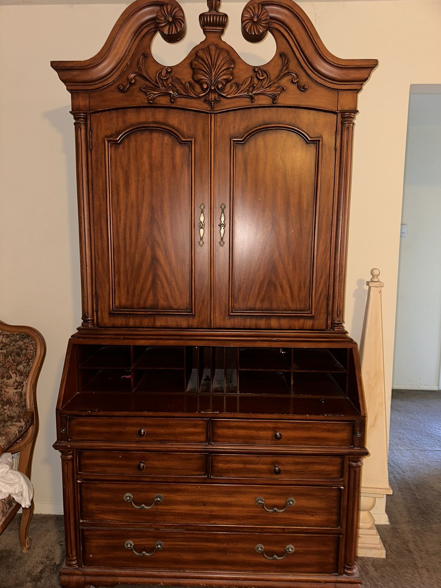 Antique Mahogany Secretary Desk