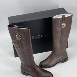 Escada Boots With Gold Detail