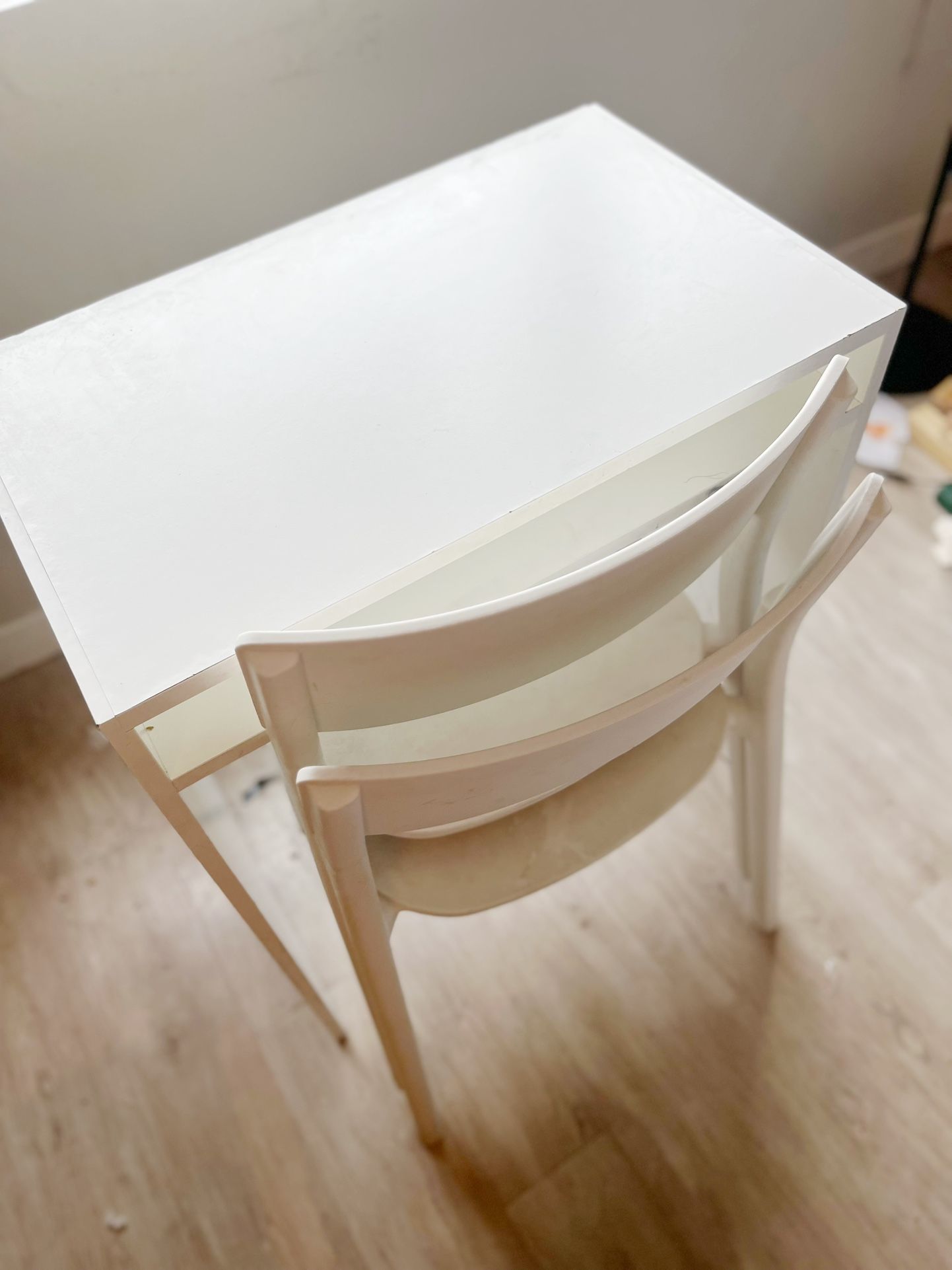 Small IKEA Desk and Two Chairs