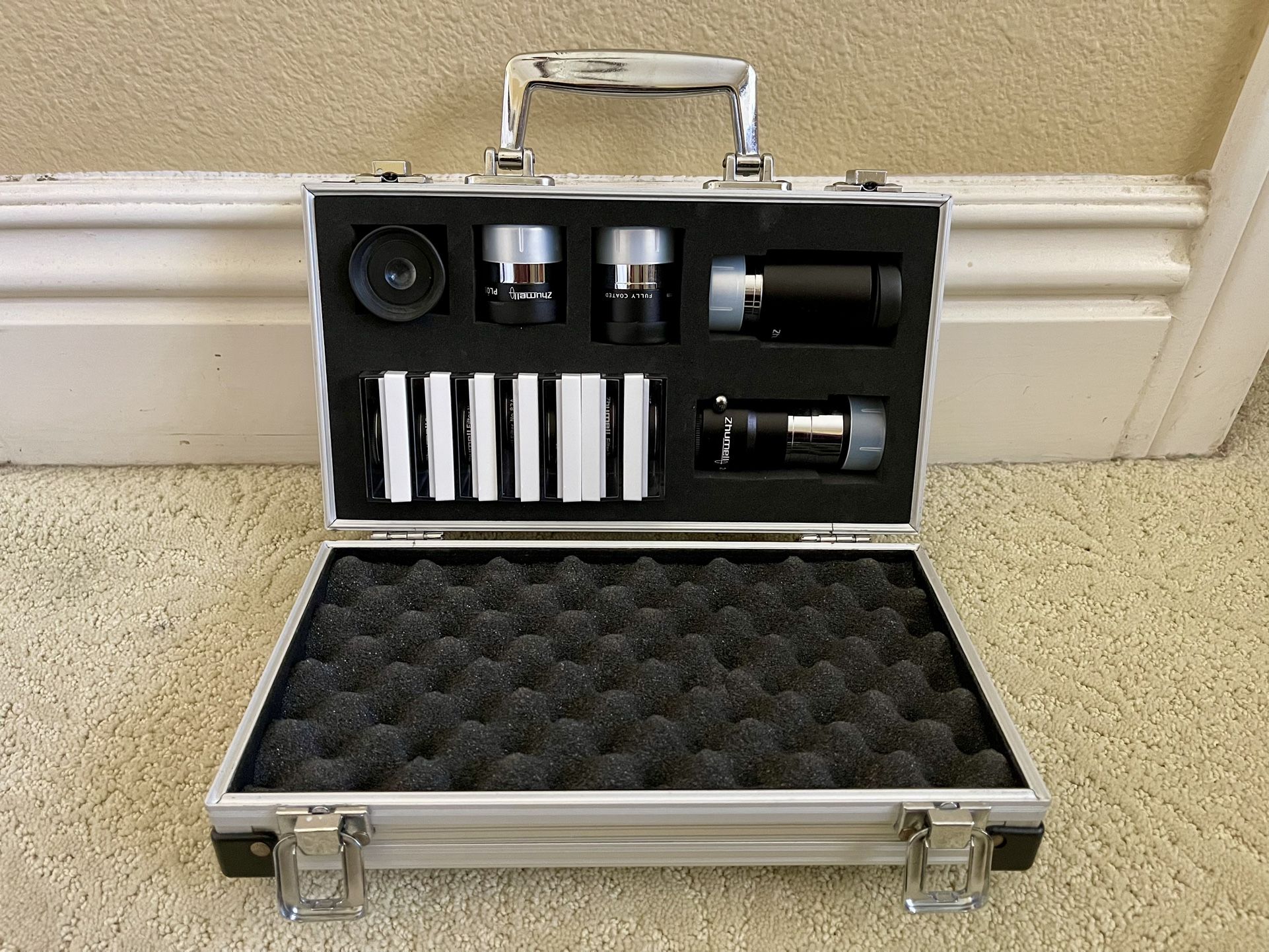 ZHUMELL Astronomical 12 Piece 1.25'' Telescope Eyepiece and Filter Accessory Kit
