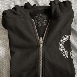 Chrome Hearts Zip Up Hoodie Black - All Offers Accepted 