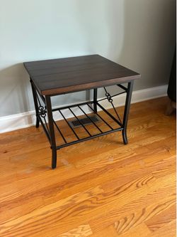 2 End tables - dark mahogany stained